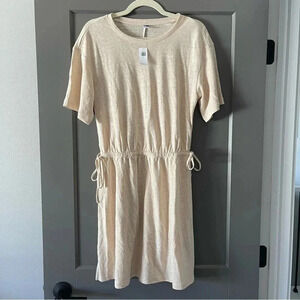 Old Navy Beige Ruched Waist Swimsuit Coverup Medium NWT